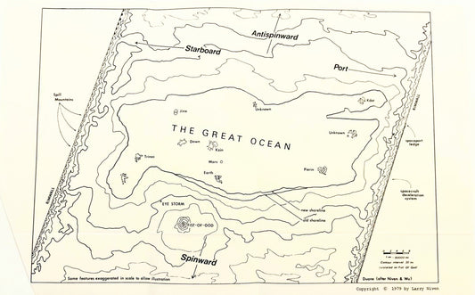 Ringworld Engineers map by Larry Niven- 2 page map