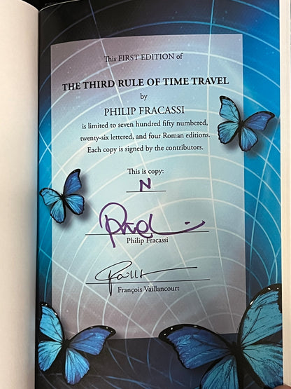 THE THIRD RULE OF TIME TRAVEL by Philip Fracassi - Lettered edition with a tray case